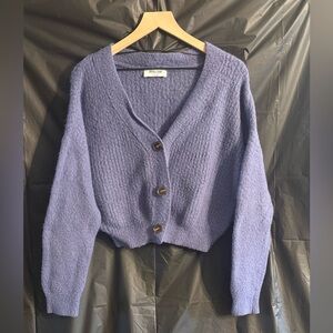 Double Zero Lavender Button-Up Cardigan